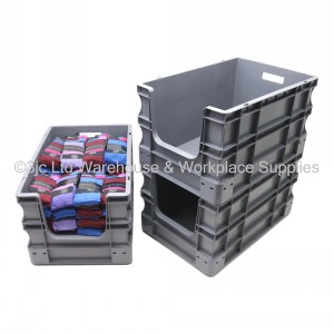 Heavy Duty Stacking Euro Box 60cm 65 Litre Open Front